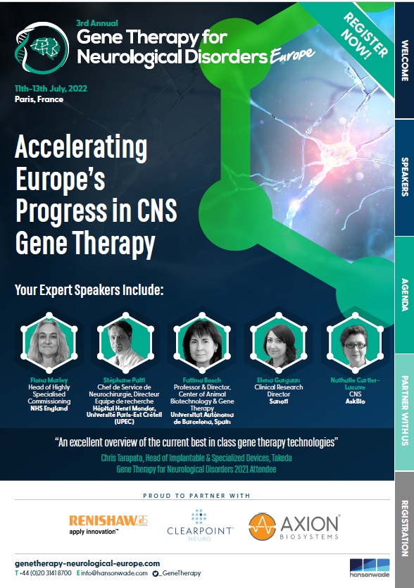 Gene Therapy for Neurological Disorders Europe Full Event Guide